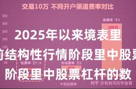 2025年以来境表里股市在当前结构性行情阶段里中股票杠杆的数