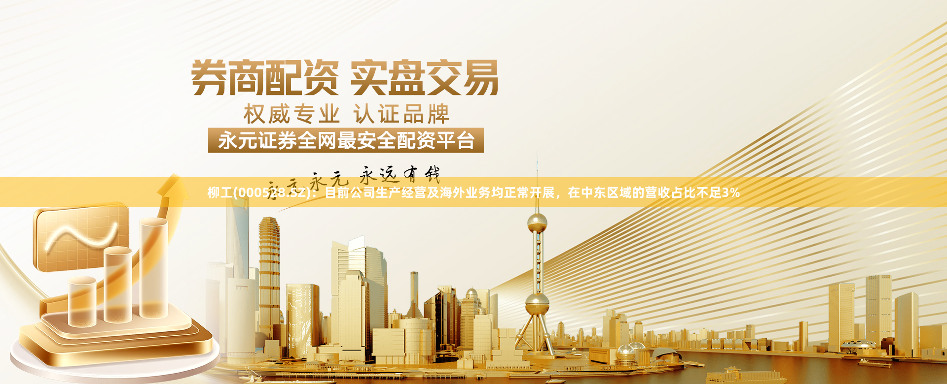 柳工(000528.SZ):目前公司生产经营及海外业务均正常开展,在中东区域的营收占比不足3%